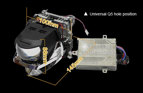 LED and laser projector headlights for vehicles 9