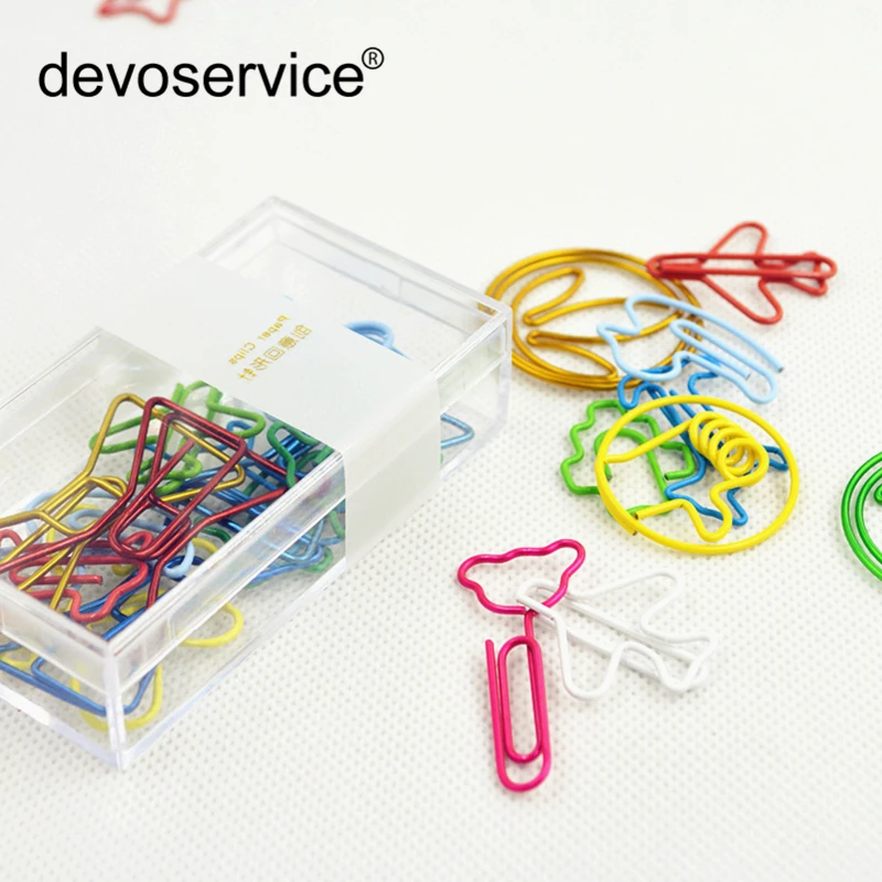 

20Pcs/Box Creative Animal Allotype Clip Bookmark Office Supplies Metal Shape Paper Clip Student Document Decoration Stationery