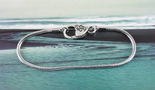 

30PCS Floral Heart Lobster Clasp charm bracelet 16cm to 23cm #20130