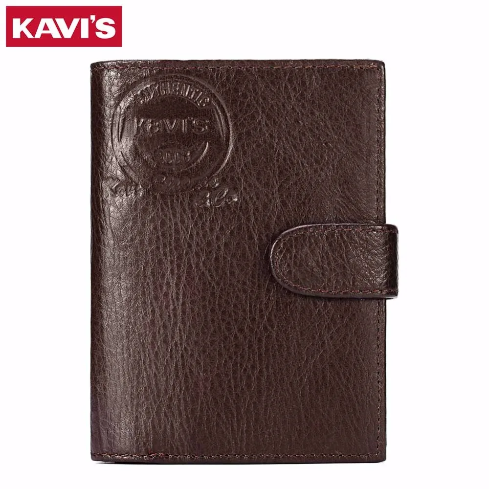 KAVIS حقيقية محفظة جلدية رجالي جواز سفر حامل محفظة نسائية للعملات المعدنية ماجيك Walet محفظة رجل Portomonee البسيطة فليت جواز سفر غطاء