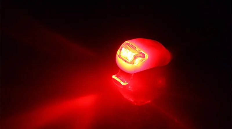 Perfect Wholesale 20pcs Silicone Bicycle Bike Front Rear Wheel Double LED Flash Light C Accessories 5