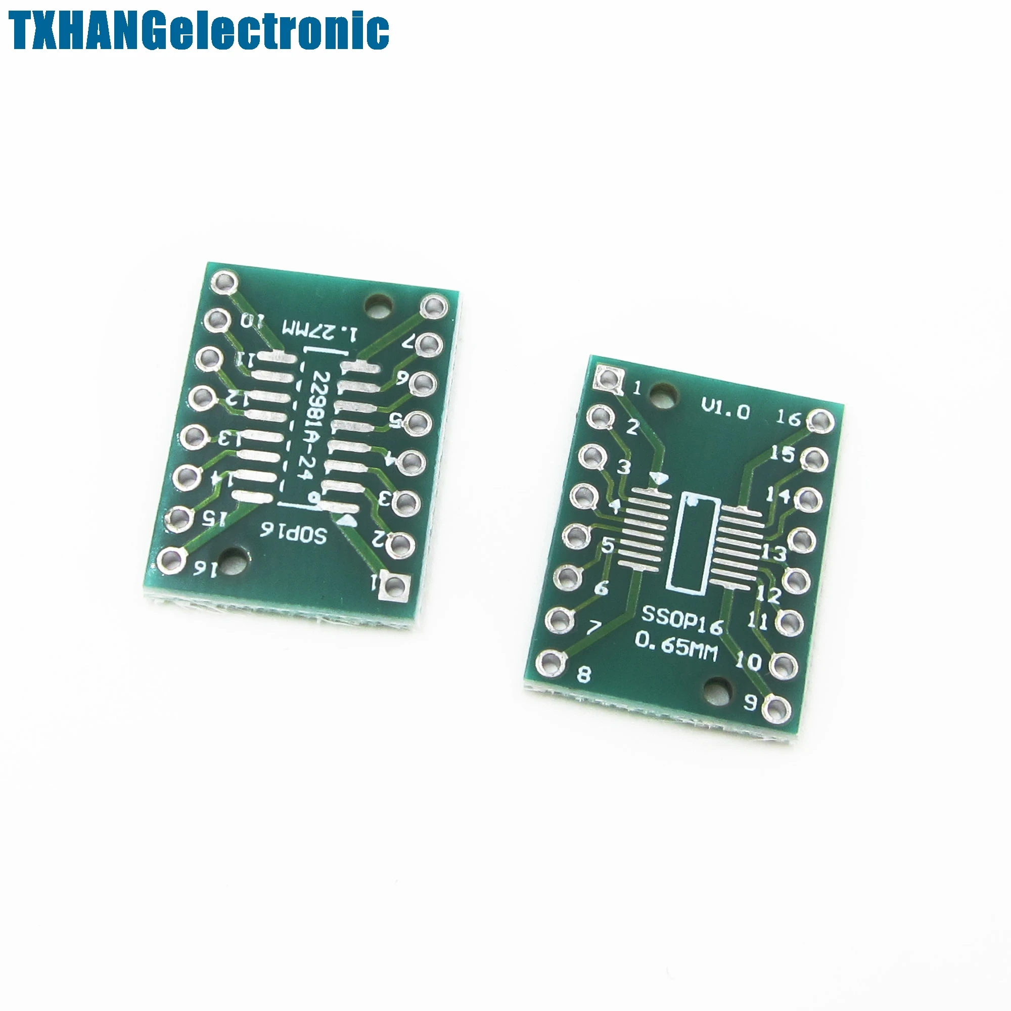 20PCS SOP16 SSOP16 TSSOP16 To DIP16 0.65//1.27mm IC Adapter PCB Board