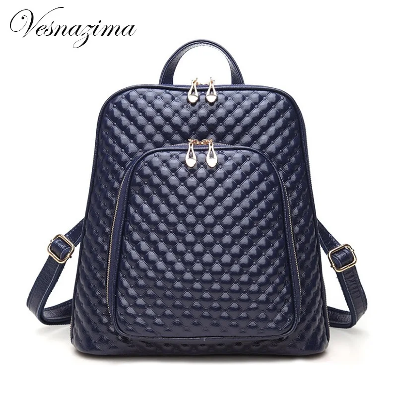 red real leather backpacks for women natural leather backpack for girl