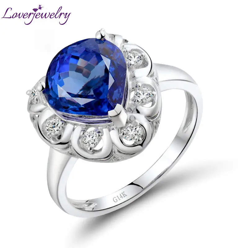 LOVERJEWELRY Рождественский подарок ТВЕРДОЕ ЗОЛОТО Au585/14Kt кольца с бриллиантами