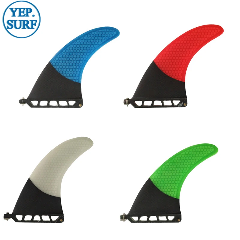 Одноцветные плавники для серфинга одноплавные 9 "плавники для серфинга белого цвета