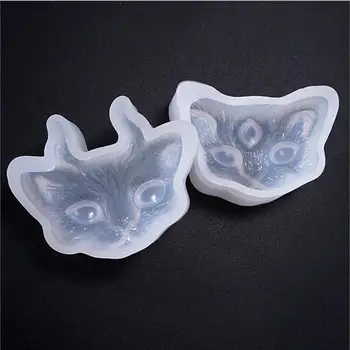 

Silicone Mold 2/3-eye Cat Head Jewelry Making DIY Handicraft Mould Epoxy Tool Mirror crystal epoxy glue mold diy jewelry demon