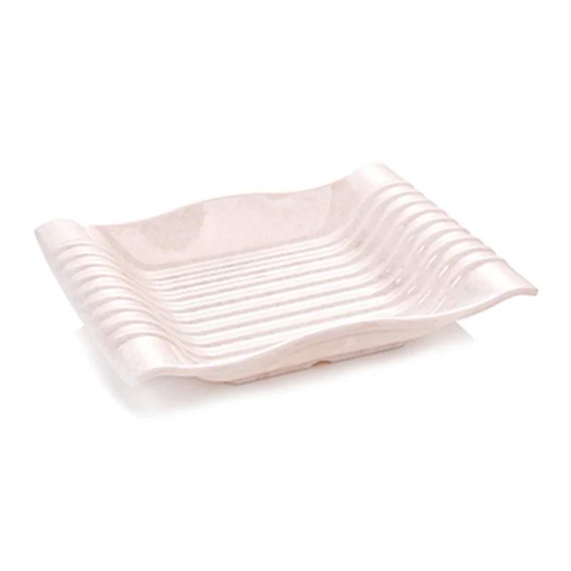 

1PCS Japanese Matte Melamine Plates Large Dinner Dishes Tray Fried Rice Dish High Quality Black Tableware Snack Dinnerwar
