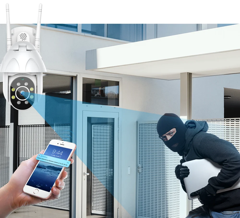 FREDI Авто слежение Открытый IP камера 1080P Скорость купольные камеры видеонаблюдения водонепроницаемый беспроводной WiFi безопасности CCTV камера YCC365