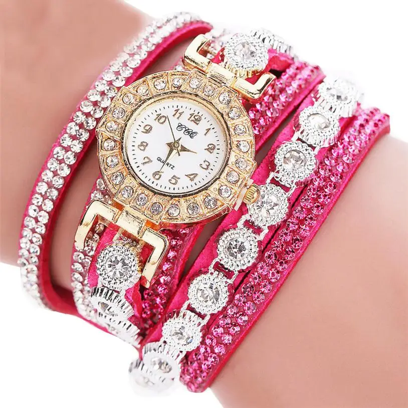 Women Fashion Casual AnalogQuartz Women Rhinestone font b Watch b font Bracelet font b Watch b