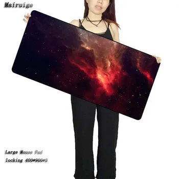 

Mairuige Stars Light Nebula Large Gaming Lock Edge Speed Mouse Mat for Laptop Computer Keyboard Pad Desk Pad for Dota 2 CSGO