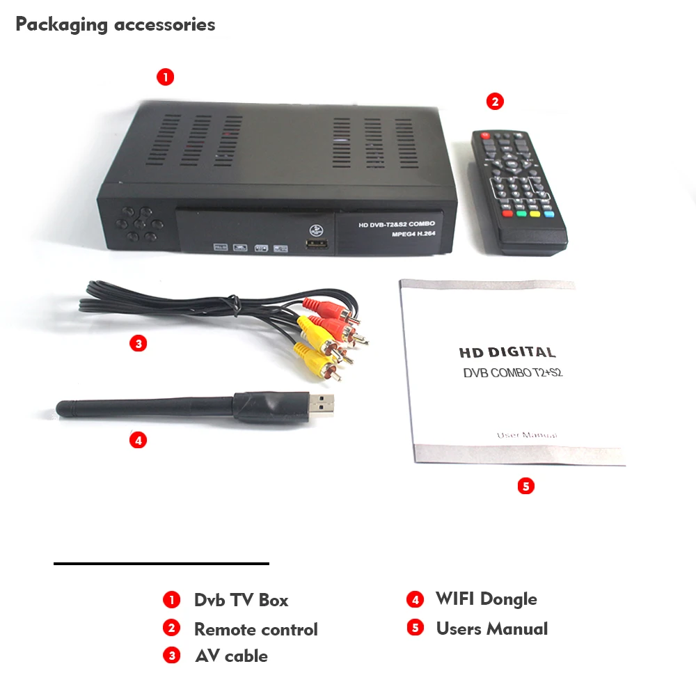 Vmade цифровой наземный спутниковый ТВ приемник DVB T2 S2 комбо с USB wifi Donggle поддержка CCCAM Youtube DVB T2+ S2 ТВ приставка