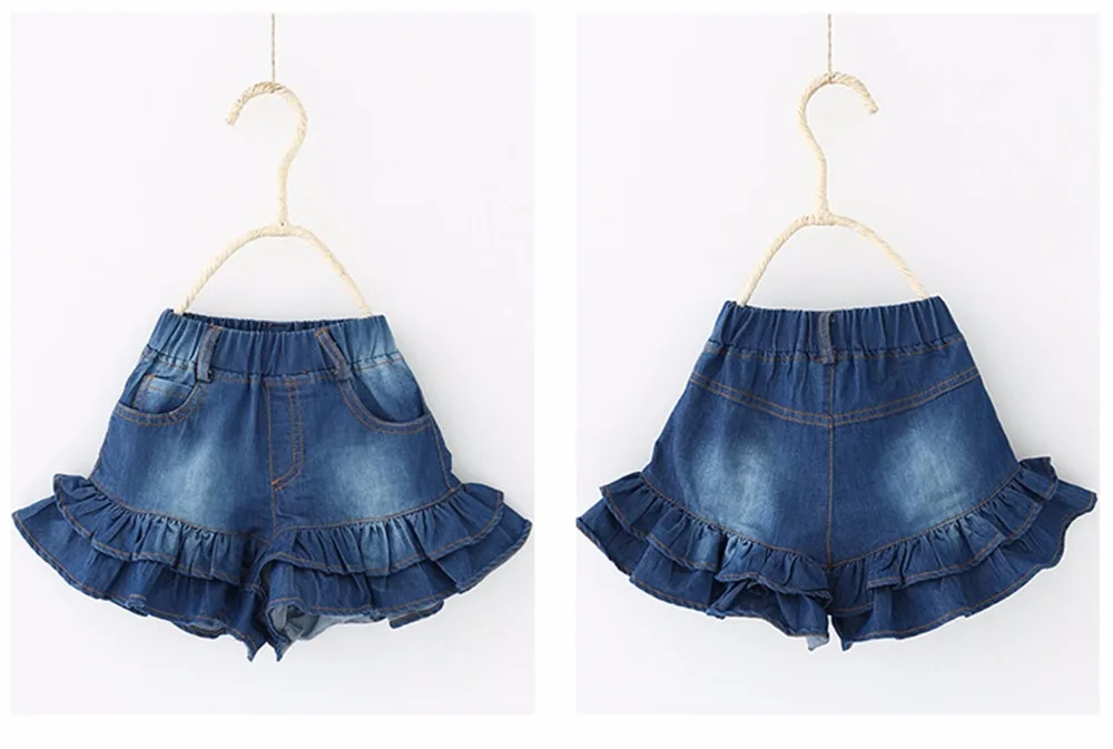 Calças de Brim Chumhey Bebê Meninas Shorts Verão Denim Macio Calças Curtas Menina Bordado Animal Quentes Crianças Roupas Toldder 3-8 t 5 calças de brim quentes crianças roupas toldder