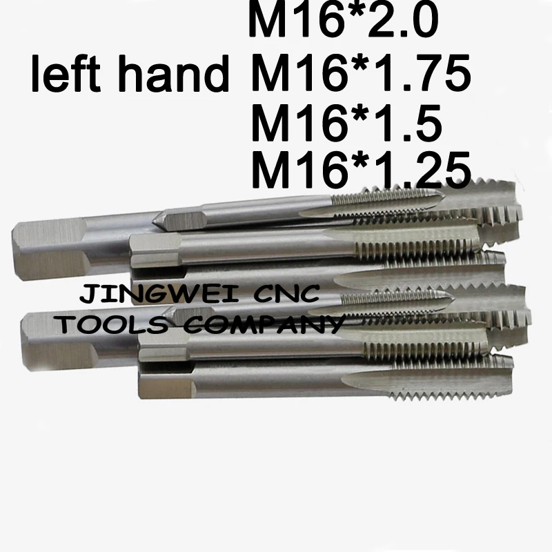 

HSS Left Hand Thread tap M16*2.0, M16*1.75, M16*1.5, M16*1.25 left screw thread tap, left machine tap with straight flutes