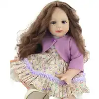 23" Princess Girls Doll Lifelike Silicone Implanted Long Hair Babies Dolls Handmade 60cm Vinyl Reborn Dolls Toys for Children
