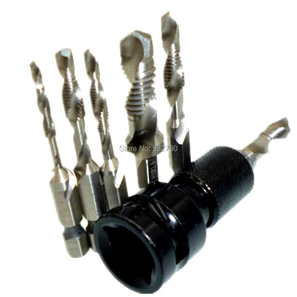 Combination Drill HSS Tap Bit M3-M10 Metric Drill Tap Countersink Deburr