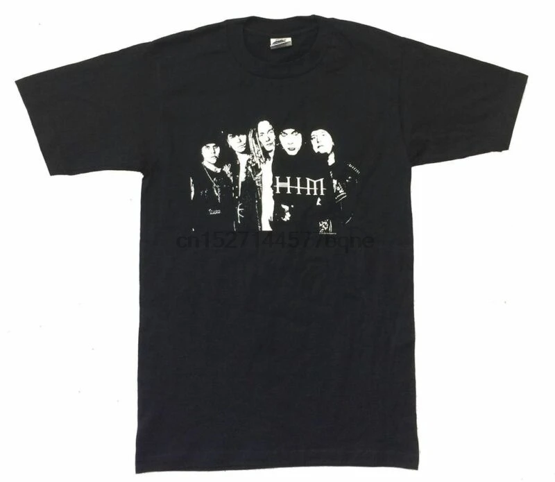 

HIM H.I.M. Black & White Band Photo Image Black T Shirt New Official
