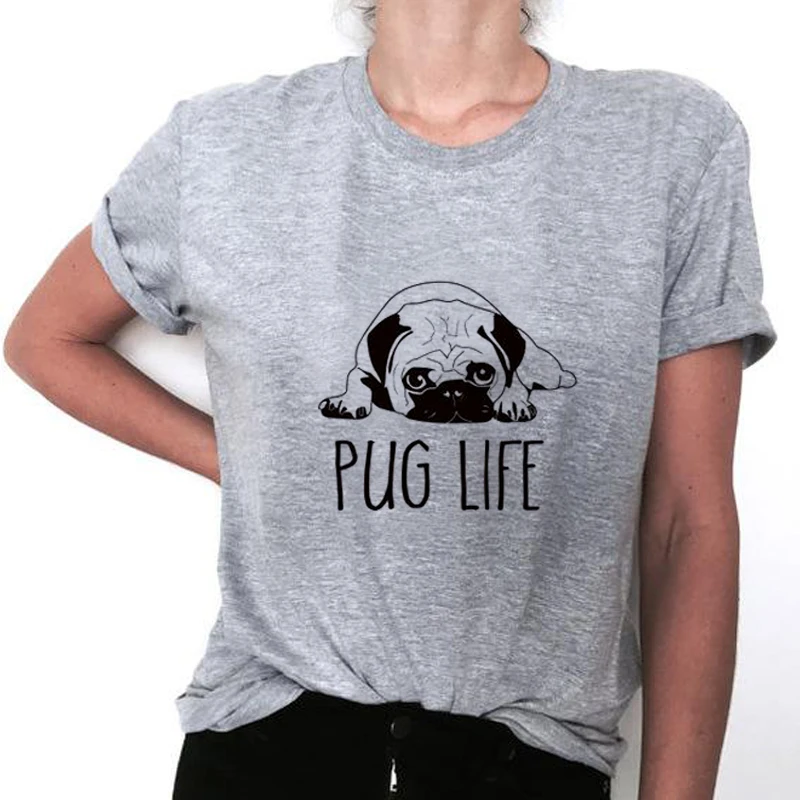 

Top quality Cotton cut pug donne T camicia casual delle donne T-Shirt 2017 nuovo disegno donna tee camicie