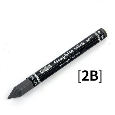 Короткий и толстый графитовый стержень карандаш эскиз рисунок графитовый стержень углеродный стержень 4 шт./лот - Цвет: 4pcs 2B