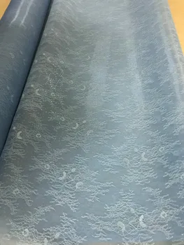 

unique ZH-32412 French tulle embroidery lace fabric with sequins African net lace good looking