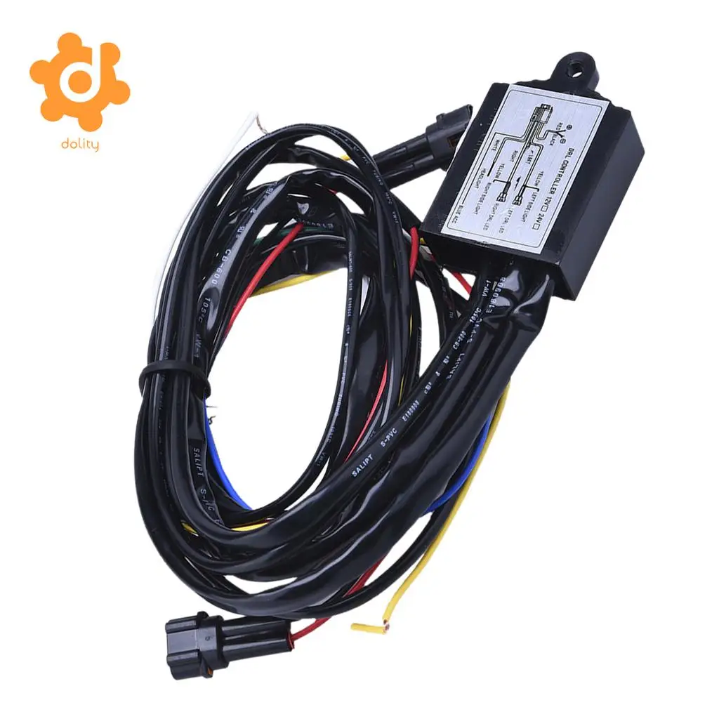 12V Car DRL Daytime Running Light Dimmer Module Controller Harness