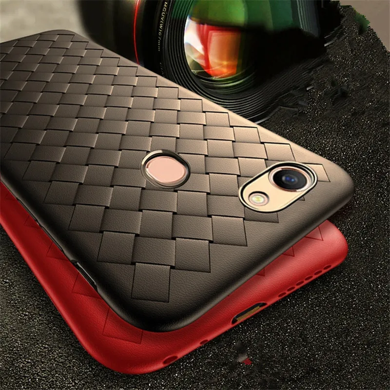 

Luxury business Matte Weaving Shockproof Soft TPU Phone Cases For OPPO F3 F5 F7 F9 A59 F1S A57 A83 silicone case coque funda