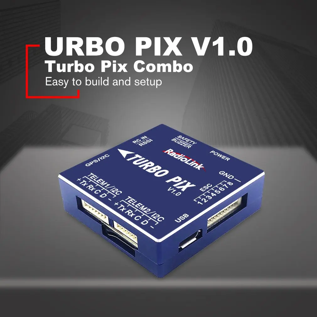 

RadioLink TURBO PIX V1.0 Module PPM SBUS Flight Controller MPU6500 w/ 6pcs SUI04 Ultrasonic Ranging Sensor Transceiver