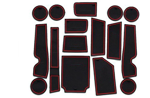 Car Anti-Dirty Pad Door Groove Gate Slot Cup Mats Armrest Storage Anti-Slip Mat For Buick Enclave 2014 |