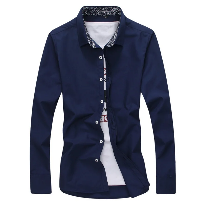 أزياء الرجال الصلبة قمصان طويلة الأكمام بدوره إلى أسفل طوق الرجال اللباس قميص عارضة الأعمال العمل قميص الذكور يتأهل camisa دي هومبر