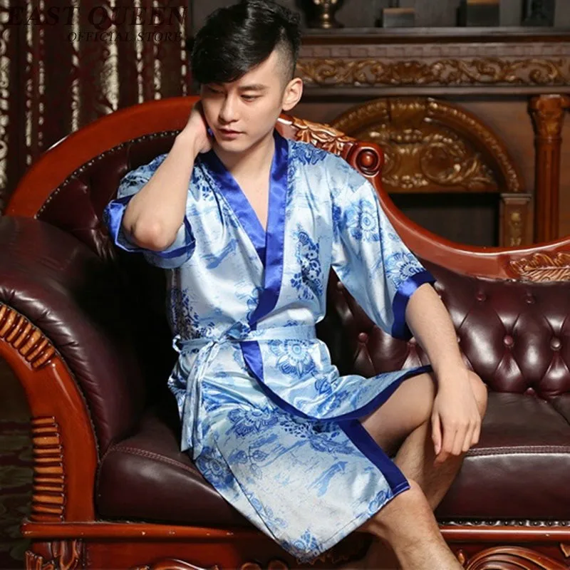 Халат мужской пижамы с драконом мужской халат в китайском стиле мужской халат мужской шелковый халат мужской Халат AA847