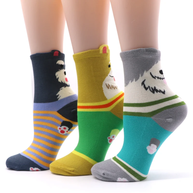 1Pair Men's Socks 3D Animals Patterned Socks Mens Cute Funny Novelty