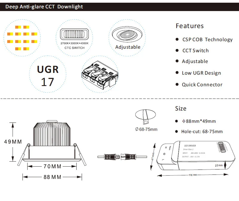 10 шт. Zigbee умный CCT светильник 8 Вт 220 В COB светодиодный встраиваемый потолочный Точечный светильник антибликовые лампы с регулируемой яркостью работает с Amazon Alexa