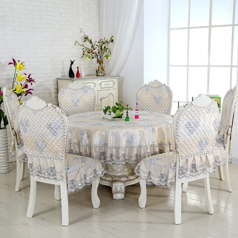 

New Floral Tablecloth Pastoral Dinner Tablecloth Fresh Style Table Cover Decoration Rectangular Cotton Line Table Cloth