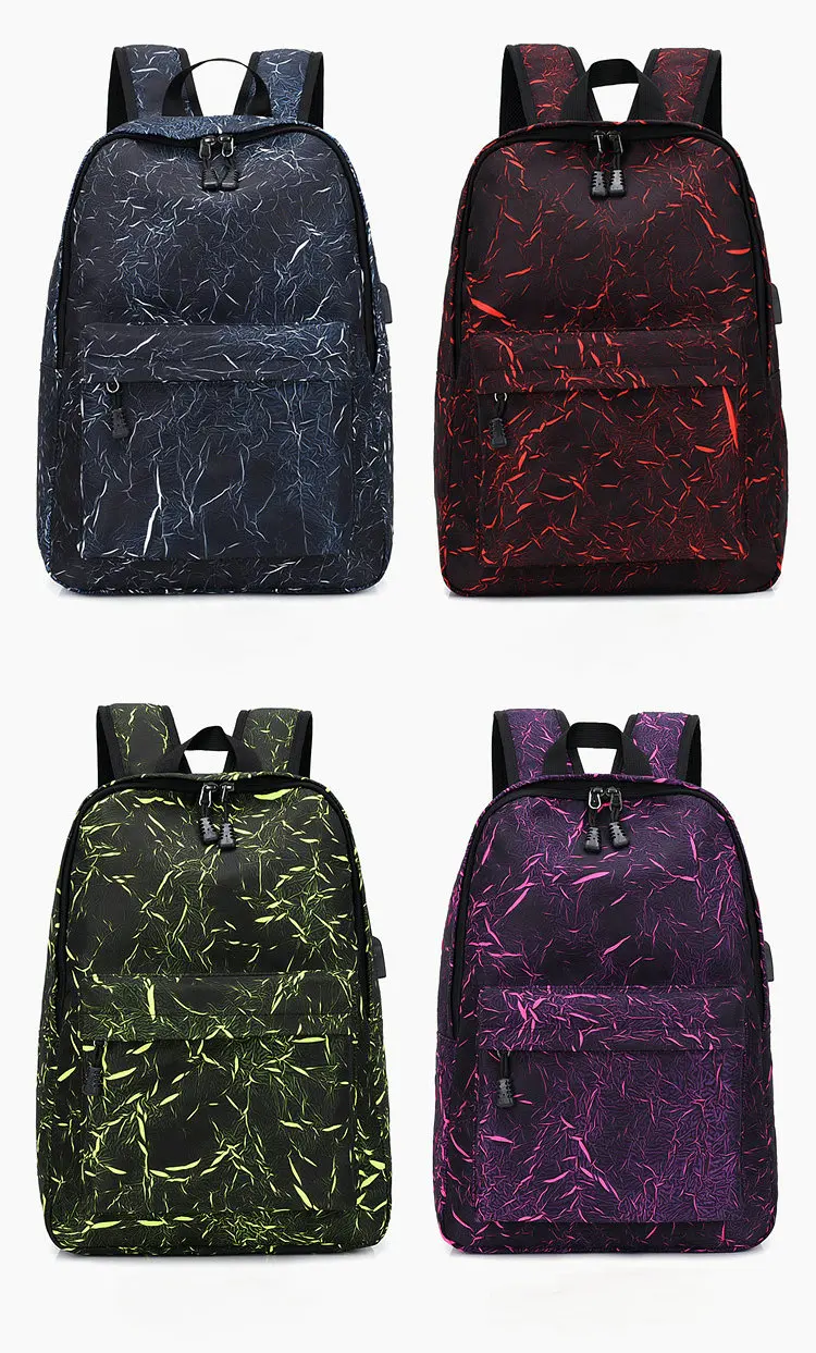 

Fashion Womens Mens Laptop Backpack Charging Via USB Computer Backpack School Bag for Traveling DX8625
