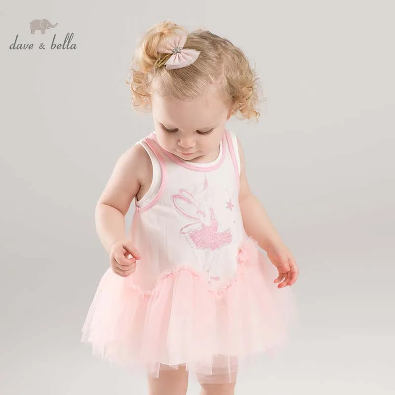 

Dave bella 2 pcs baby girls lovely dances dress toddler summer sleeveless clothes children party birthday gown DBJ7405