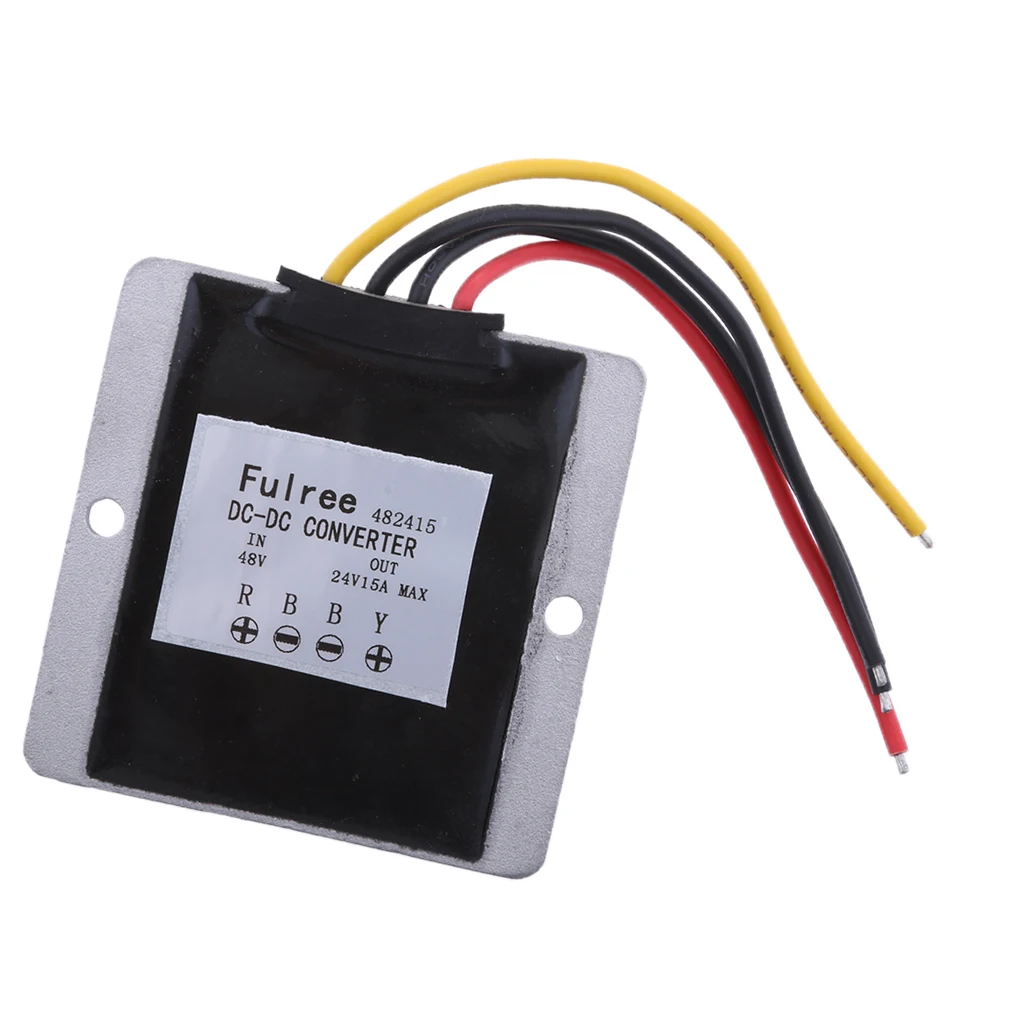 Waterproof DC/DC Converter 48V (30-60V) Step Down to 24V/15A 24V 15A 360W Power Supply Module