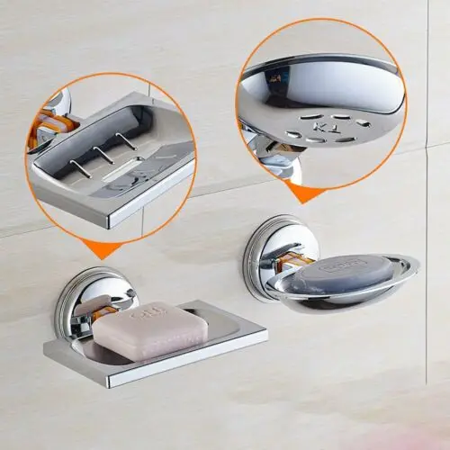 

2019 New Multipurpose Soap Holder Light Color ABS Suction Cup Soap Dish for Bathroom