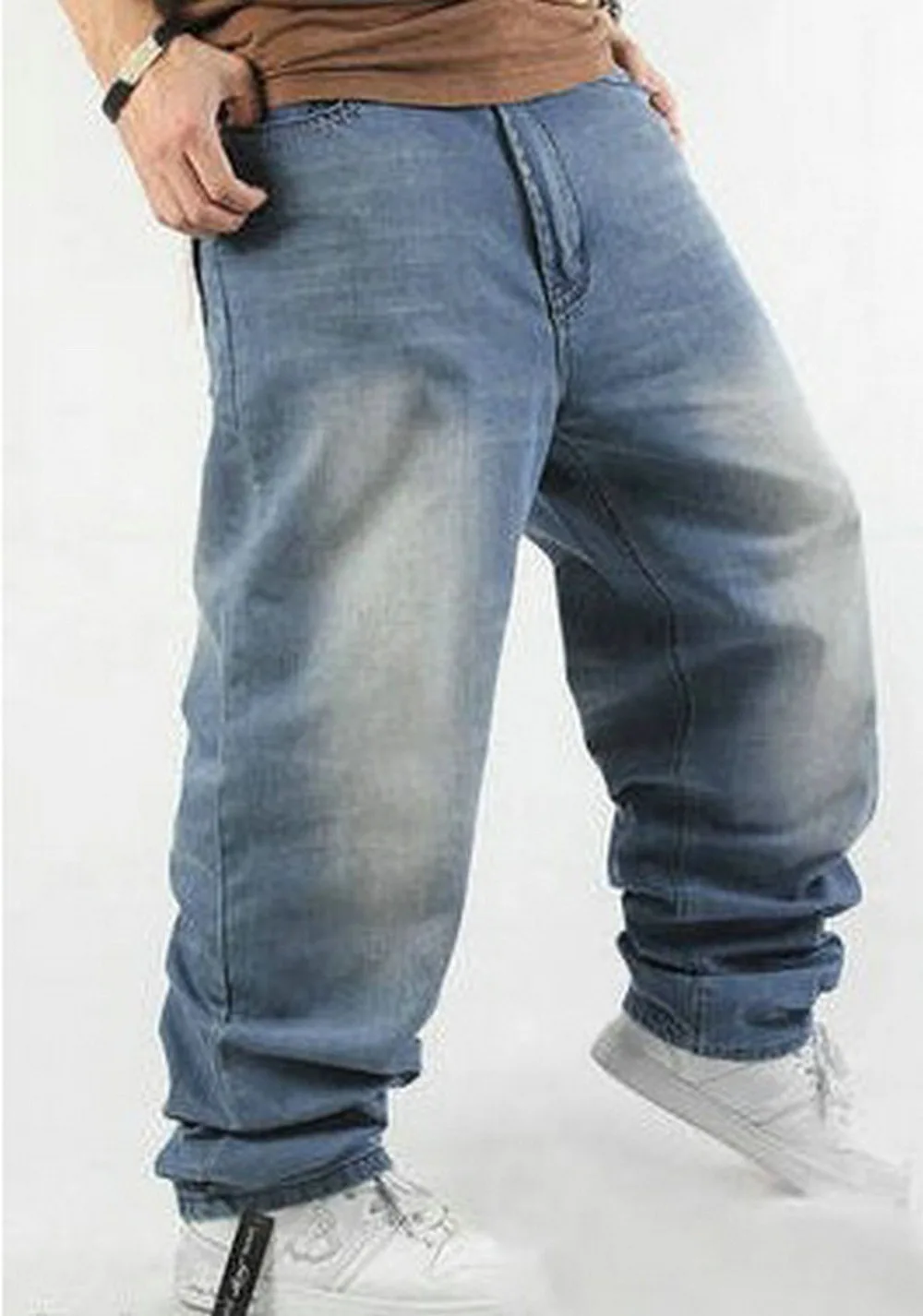 baggy stonewash jeans
