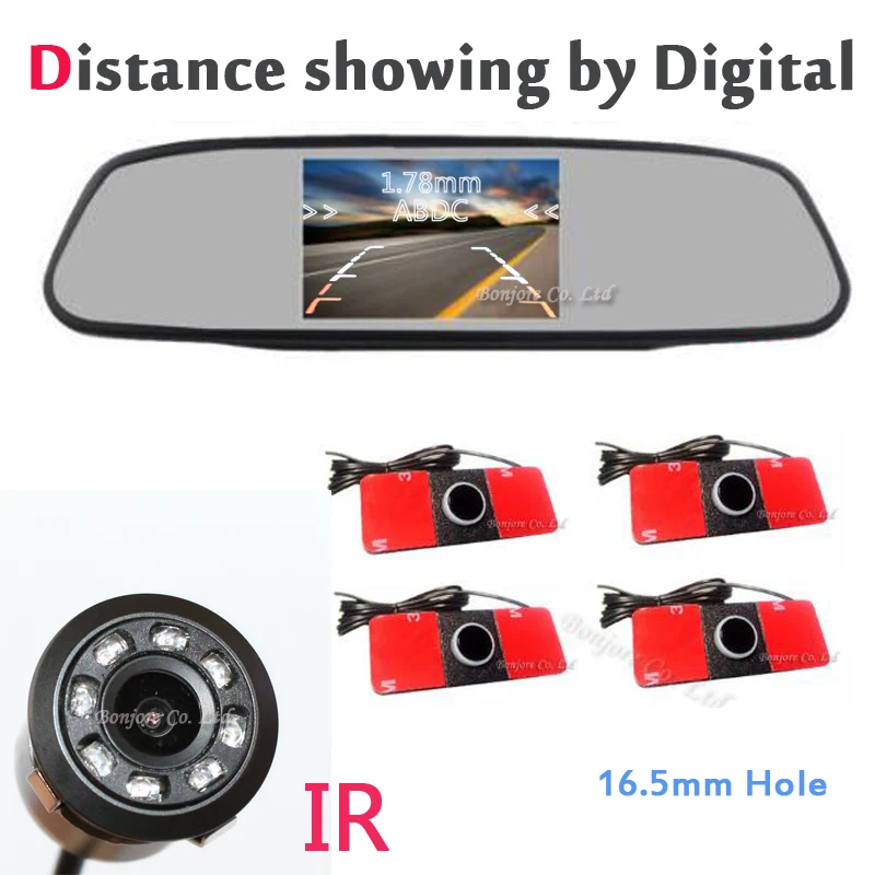 Koorinwoo Car Video Parking Sensor Reverse Backup Radar Assist Monitor