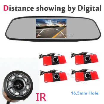

Koorinwoo Car Video Parking Sensor Reverse Backup Radar Assist Monitor Digital Step-up Alarm Video radar car Rear view camera