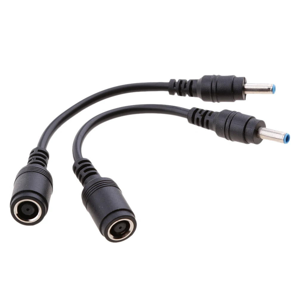 2 Pieces For HP Dell DC Power Cable 7.4x5.0mm Female To 4.5x3.0mm Male Charger Adapter Power Connector Converter Laptop Cable