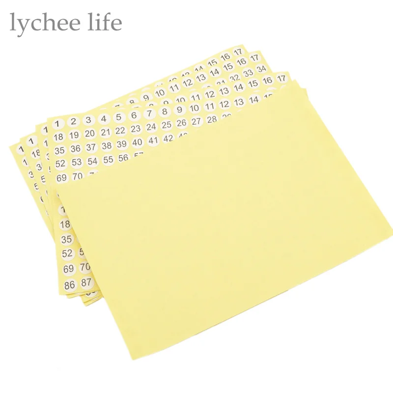 Number Stickers 5 Sheets Scrapbooking Stationary Office Supplies DIY Paper Handmade Craft 1-102
