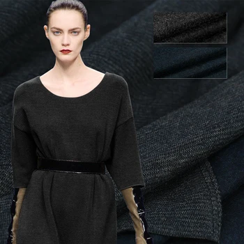 

145CM Wide 320G/M Weight Stretch Wool & Acrylic & Polyester Knitted Fabric for Spring and Autumn Coat Clothes Jacket E523