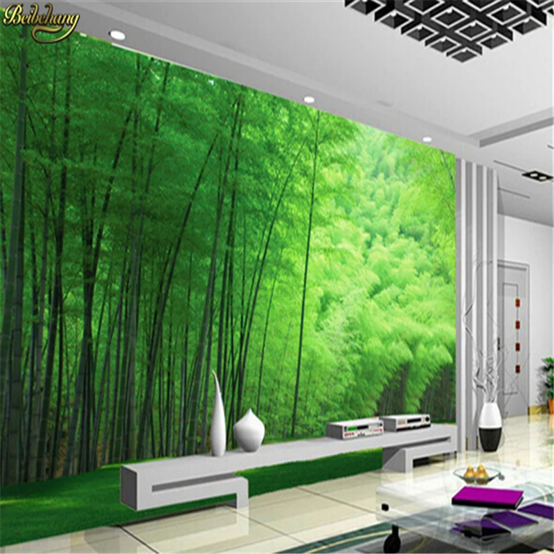 Bamboo grove Custom photo wallpaper roll 3D mural wallpaper for living room TV background 3d mural papel de parede 3d wall paper