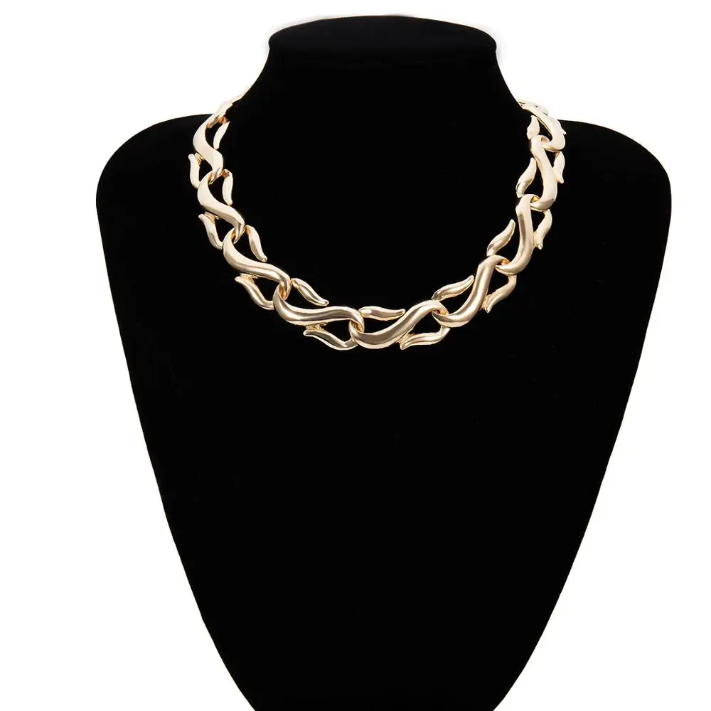 AOMU, модное, золотое, s-образное, круглое колье, колье, ожерелье для ключицы, для женщин, девушек, панк, ювелирное изделие, подарок для женщин, вечерние - Окраска металла: 1