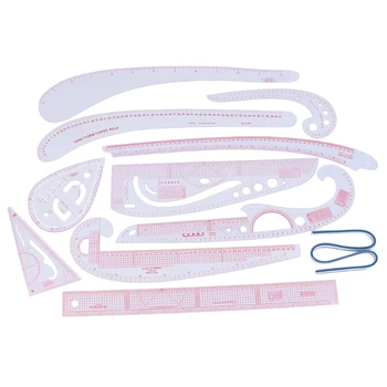 

11Pcs/Set Styling Tailor Drawing Comma Line Straight French Curve Sewing Ruler Kit