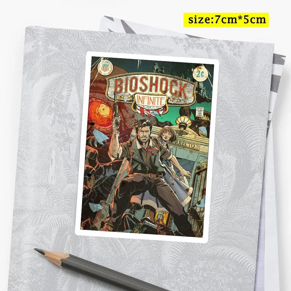 25 шт. Bioshock наклейки из игры Водонепроницаемый виниловый плакат стикер автомобили Грузовики Vans стены ноутбука Наклейка багаж настенные игрушки стикер s