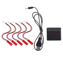 New Arrival 5PCS JST Plug Cable 5 in 1 3 7V Lipo Battery Usb Charger for