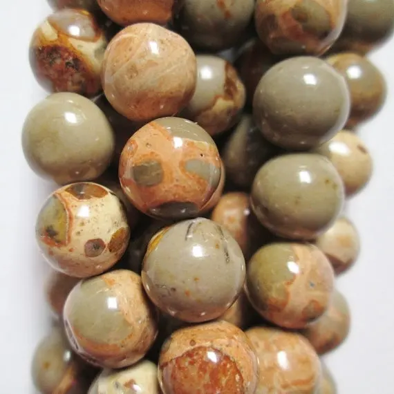 Genuine African Map Jasper beads Round 8 mm Gemstone Beads Full Strand