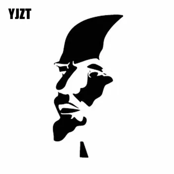 

YJZT 7.5CM*15.2CM Handsome Lenin Russian Communist Revolutionary Vinyl Decal Car Sticker Cool Black/Silver C27-0222