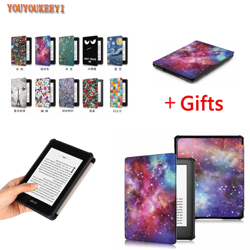 

Printing Smart Cover Case For Amazon New Kindle 2019 Released Case funda For Kindle Youth version 10th Generation+Stylus as gift